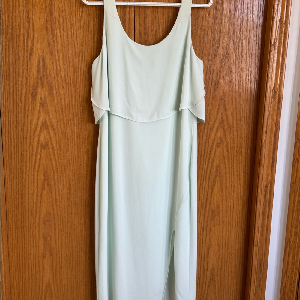 Elegant Mint blue Sleeveless Dress